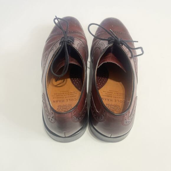 Cole Haan Men\'s American Classic Kneeland Brogue Oxford Oxblood Style 29838 Sz 8 main image 4